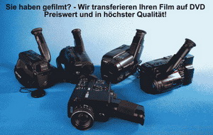 HeloFilm Transfer versch. Schmalfilmrollen Super8 und Video Kamera, Hi8 Videokassetten kopieren, überspielen bzw. digitalisieren Düsseldorf